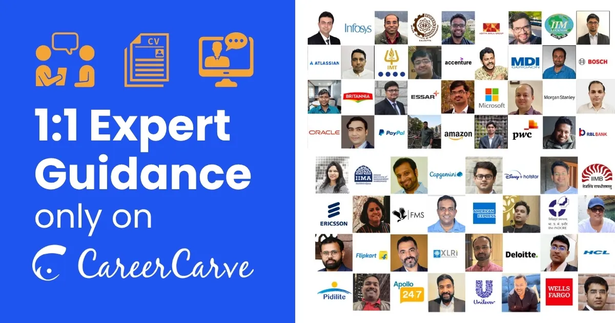 CareerCarve Mentor Connect: 1:1 Industry Expert Sessions